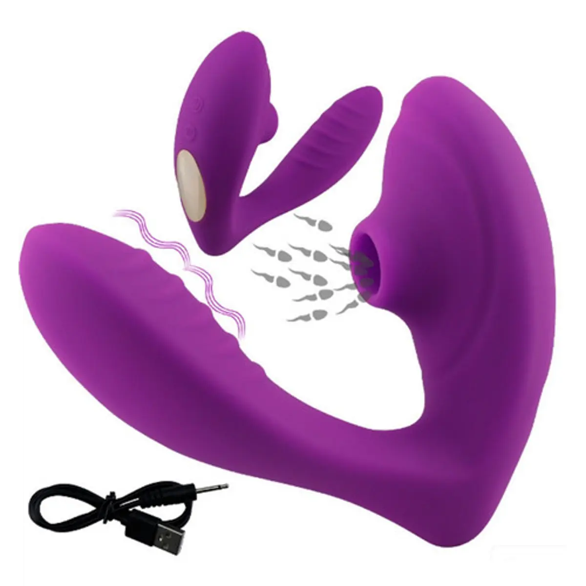 Vibrador y succionador USB "Double Lover" - Imagen 2